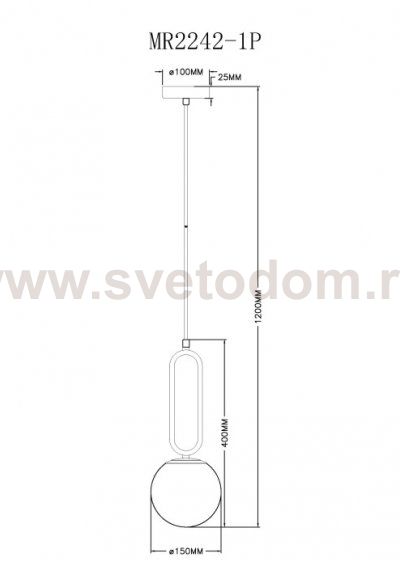Подвесной светильник Pierre MR2242-1P