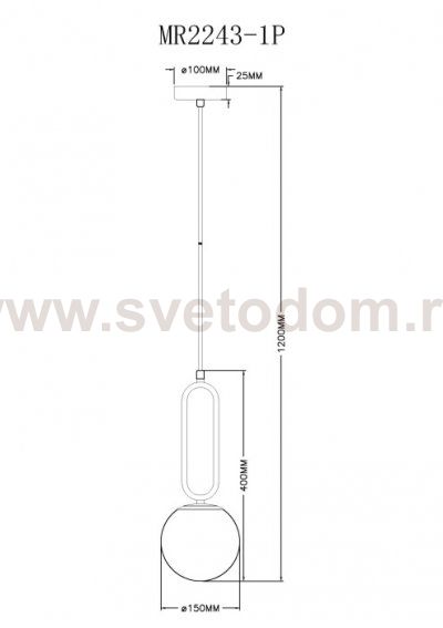Подвесной светильник Pierre MR2243-1P