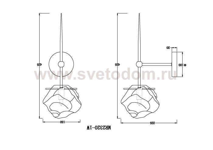 Бра Stella MR2320-1W