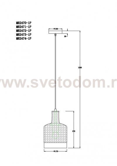 Подвесной светильник Edwin MR2474-1P
