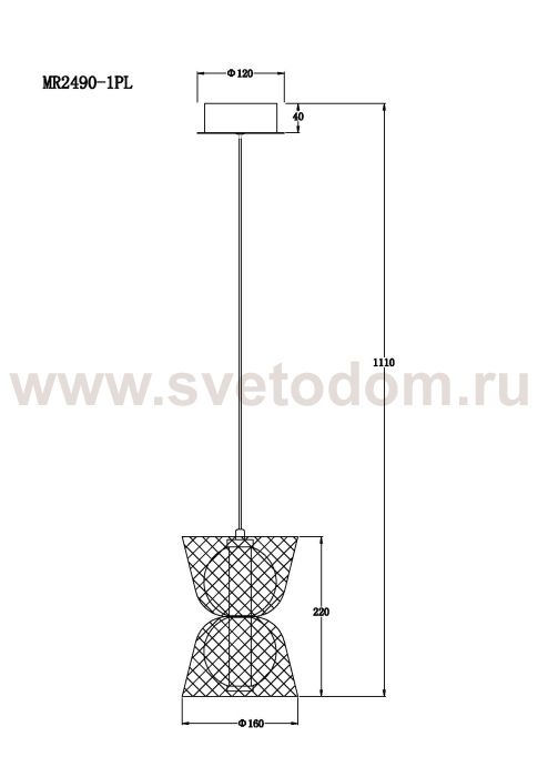 Подвесной светильник Pauline MR2490-1PL