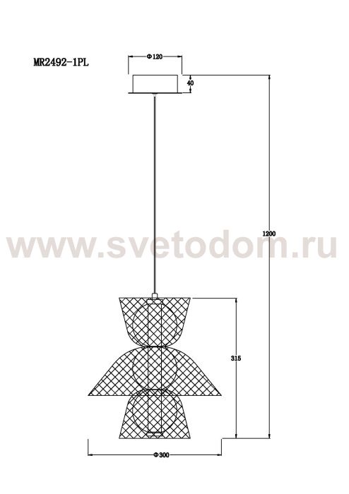 Подвесной светильник Pauline MR2492-1PL