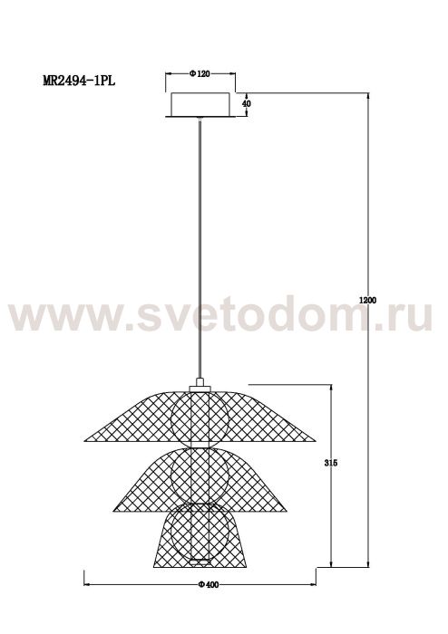 Подвесной светильник Pauline MR2494-1PL