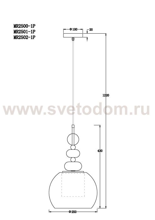 Подвесной светильник Louis MR2501-1P