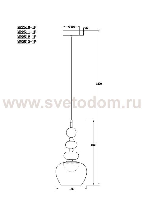 Подвесной светильник Lucian MR2510-1PL