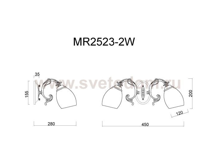 Бра Biene MR2523-2W