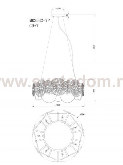 Подвесной светильник Fiona MR2532-7P
