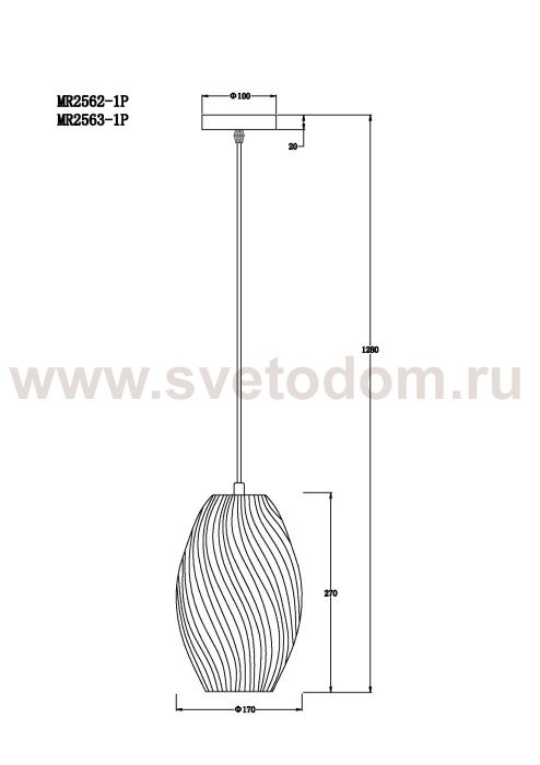 Подвесной светильник Manuel MR2562-1P
