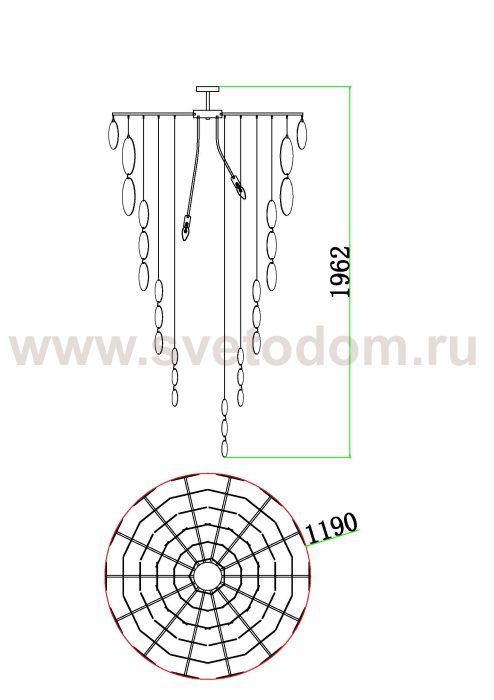 Потолочная люстра Celeste MR2620-12C