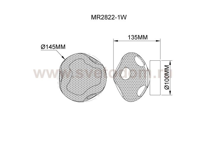 Настенный светильник Асмунд MR2822-1W