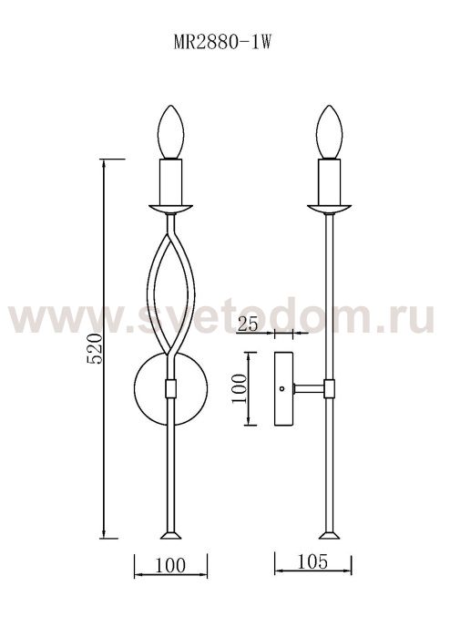 Бра Алеит MR2880-1W
