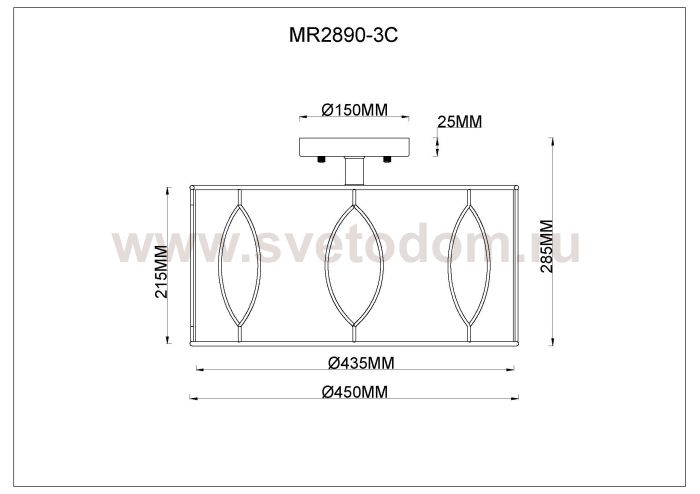 Потолочная люстра Этери MR2890-3C