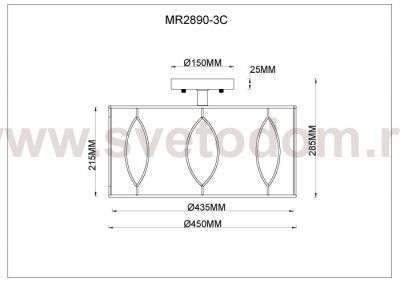 Потолочная люстра Этери MR2890-3C