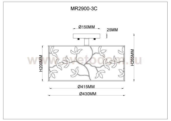 Потолочная люстра Ясмина MR2900-3C