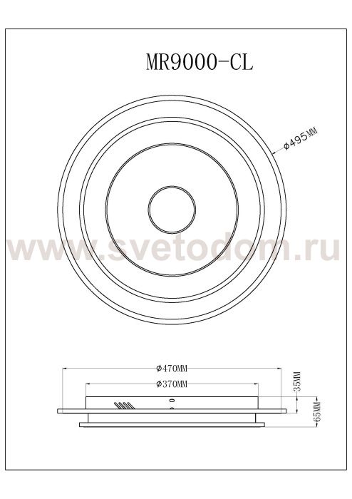 Потолочный светильник Button MR9000-CL