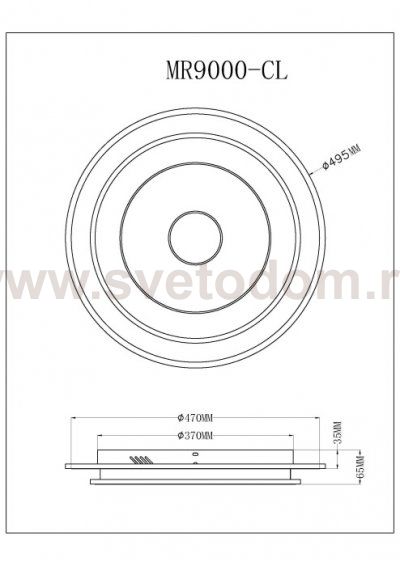 Потолочный светильник Button MR9000-CL