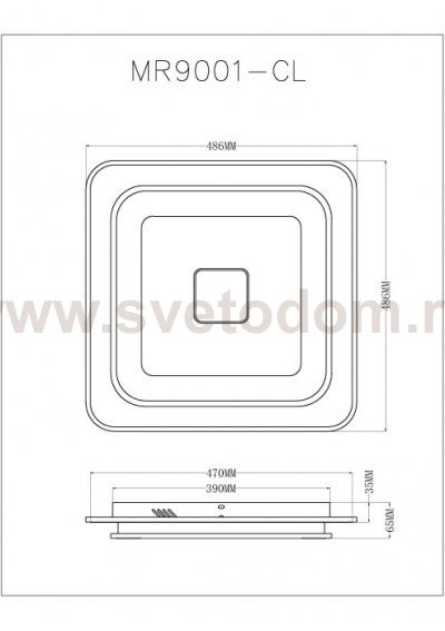 Потолочный светильник Button MR9001-CL