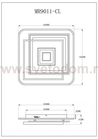 Потолочный светильник Galatea MR9011-CL
