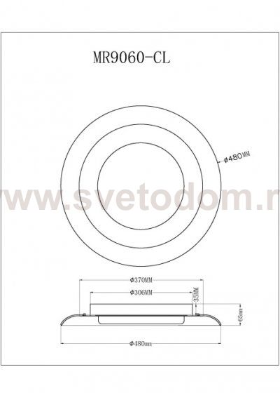 Потолочный светильник Naiad MR9060-CL