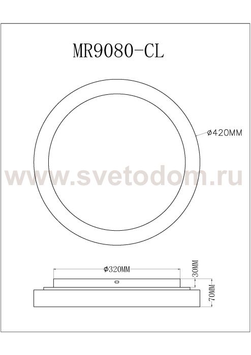 Потолочный светильник Neso MR9080-CL