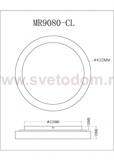 Потолочный светильник Neso MR9080-CL