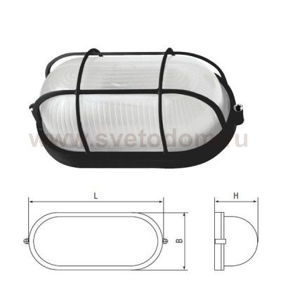 Светильник Navigator 94 808 черный с решеткой