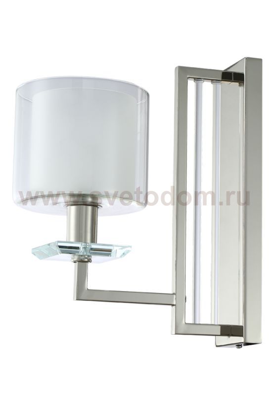 Светильник бра Crystal Lux NICOLAS AP1 NICKEL/WHITE (3400/401)