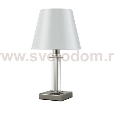 Настольная лампа Crystal Lux NICOLAS LG1 NICKEL/WHITE (3400/501)