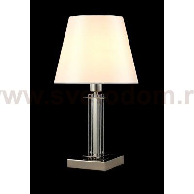 Настольная лампа Crystal Lux NICOLAS LG1 NICKEL/WHITE (3400/501)