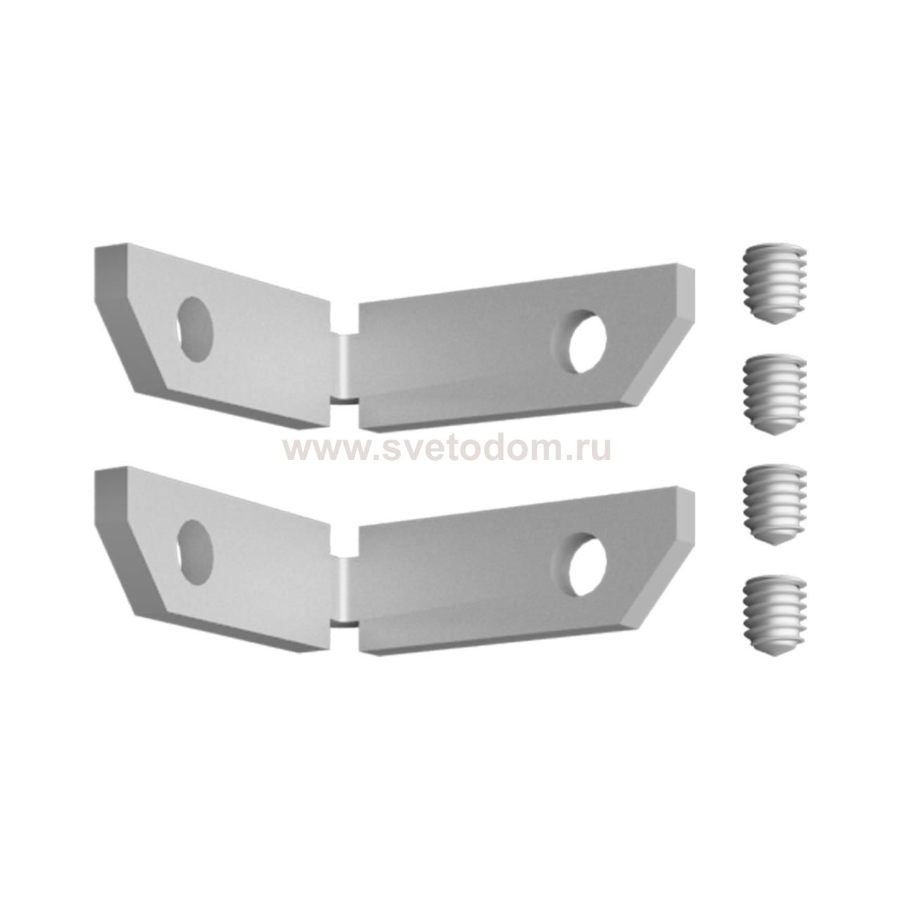 135329 PORT NT25 000 серебро Соединитель угловой вертикальный для арт.135319-135328 (2 шт. в комплекте) IP20 FLUM