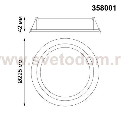 Светильник поворотный светодиодный встраиваемый Novotech 358001 STERN