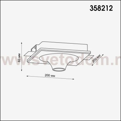 База встраиваемая под покраску для модулей с артикулами 358225 - 358232 Novotech 358212 OKO