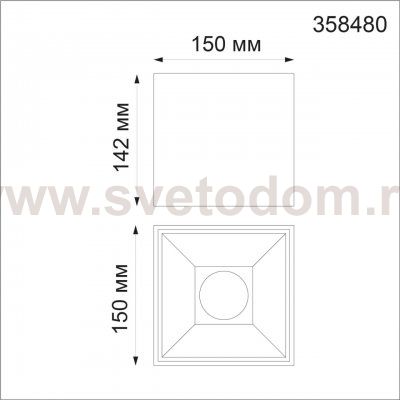 Светильник накладной Novotech 358480 RECTE