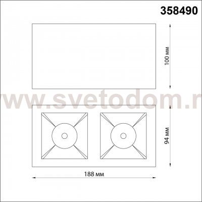 Светильник накладной Novotech 358490 RECTE