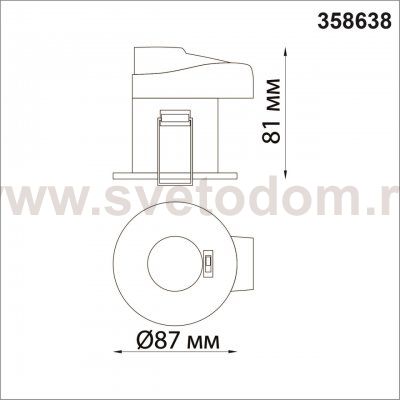 Светильник встраиваемый светодиодный диммируемый, смена цв. температуры Novotech 358638 REGEN