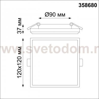 Светильник встраиваемый влагозащищенный Novotech 358680 PANDORA