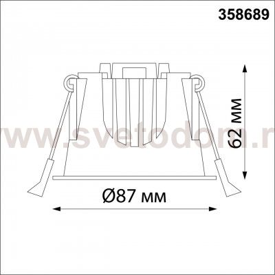 Светильник встраиваемый светодиодный Novotech 358689 KNOF