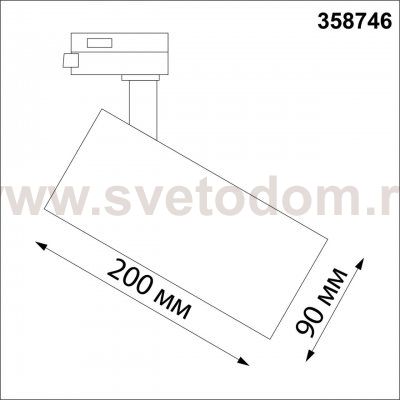 Однофазный трековый светодиодный светильник с переключ. цв.температуры Novotech 358746 NAIL