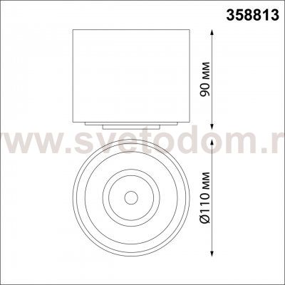 Светильник накладной светодиодный Novotech 358813 GESSO