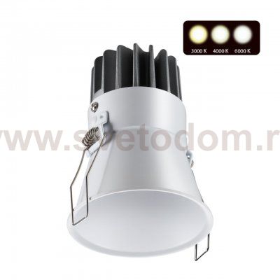 Встраиваемый светодиодный светильник с переключателем цветовой температуры Novotech 358908 LANG
