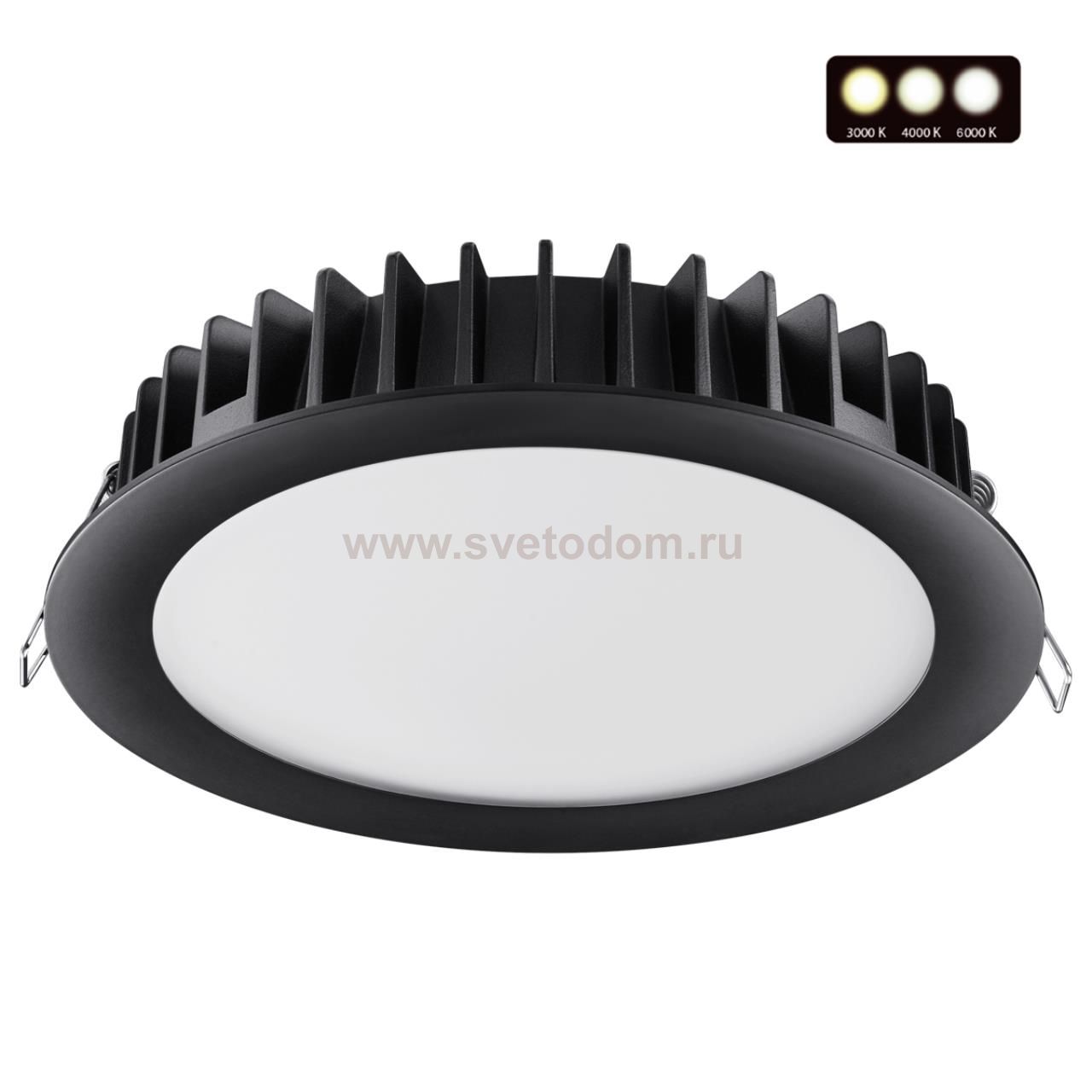 Встраиваемый светодиодный светильник с переключателем цветовой температуры Novotech 358954 LANTE