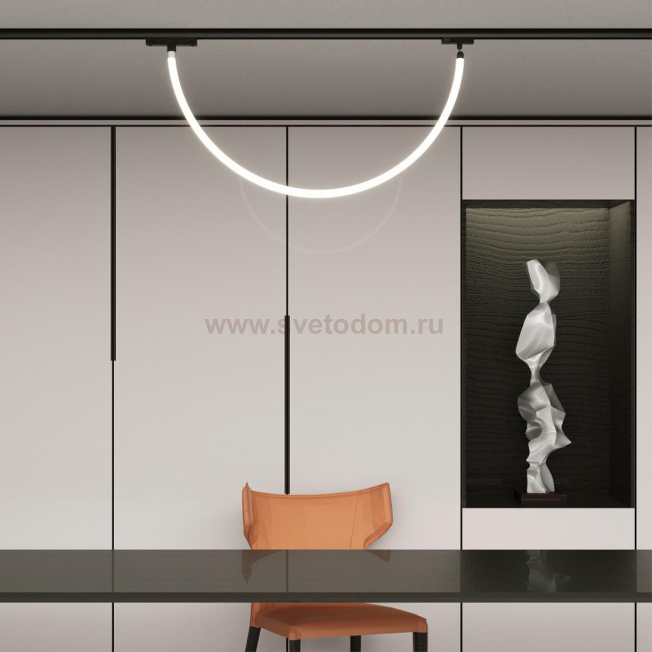 Трековый однофазный двухжильный адаптер для светильников 359128-359133 Novotech 359126 RAMO