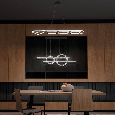 Светильник подвесной светодиодный диммируемый, в комплекте беспроводной пульт ДУ, длина провода 2м Novotech 359182 ONDO