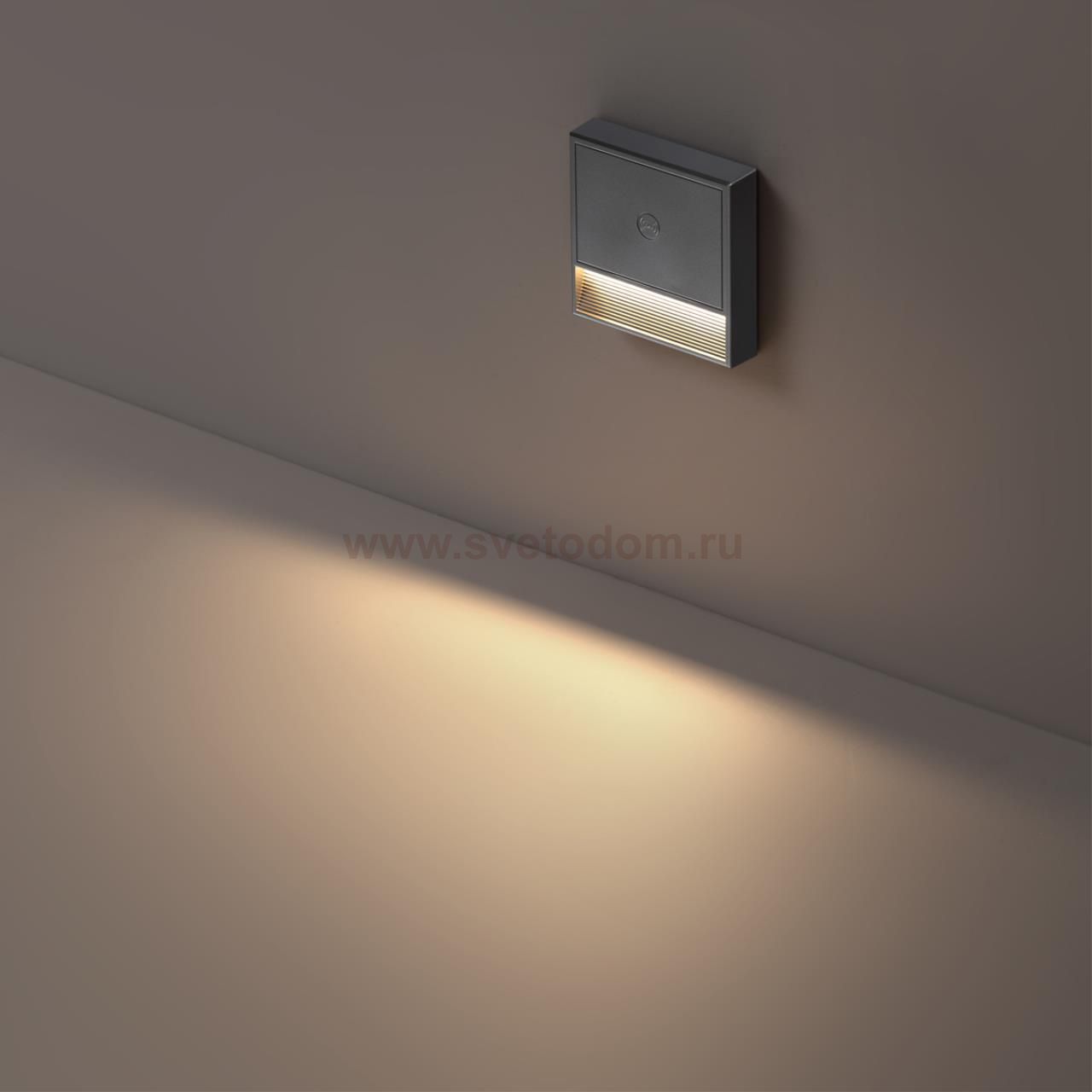 359710 OVER NT25 434 серый Светильник накладной сенсорный для лестниц IP20  LED 0.4W 3000К 1000mAh Li-ion, 5V VESPERA