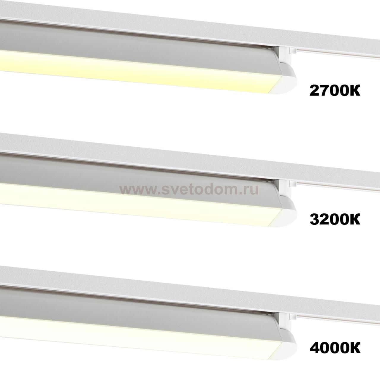 359798 PORT NT25 264 белый Светильник однофазный трехжильный трековый с переключ. цв. температуры IP20 LED 24W 180-265V 2700К/3200К/4000К ITER