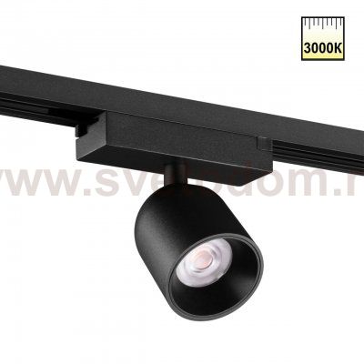 359807 PORT NT25 278 черный Светильник трековый однофазный трехжильный IP20 LED 10W 180-265V 3000К SOLETTE