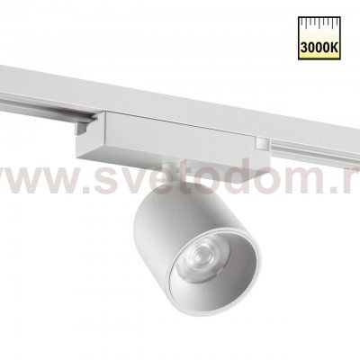 359809 PORT NT25 278 белый Светильник трековый однофазный трехжильный IP20 LED 10W 180-265V 3000К SOLETTE