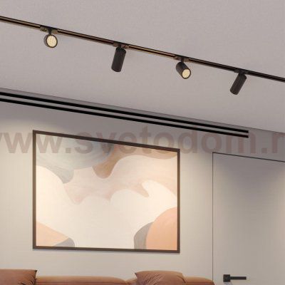 359901 PORT NT26 000 черный Светильник трековый однофазный двухжильный IP20 LED 10W 220-240V 3000К SELENE