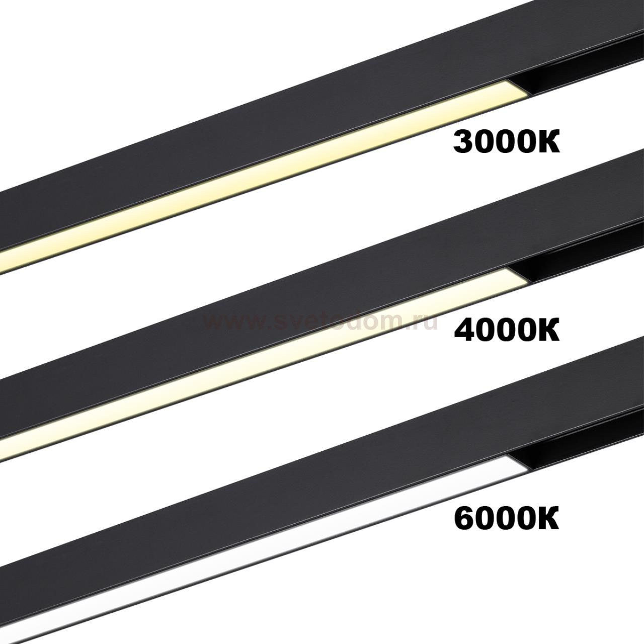 359940 PORT NT25 208 черный Трековый светильник с переключ. цв. темпер. IP20 LED 3000К\4000К\6000К 30W 90-240V VECTOR