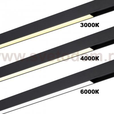 359942 PORT NT25 208 черный Трековый светильник с переключ. цв. темпер. IP20 LED 3000К\4000К\6000К 30W 90-240V VECTOR